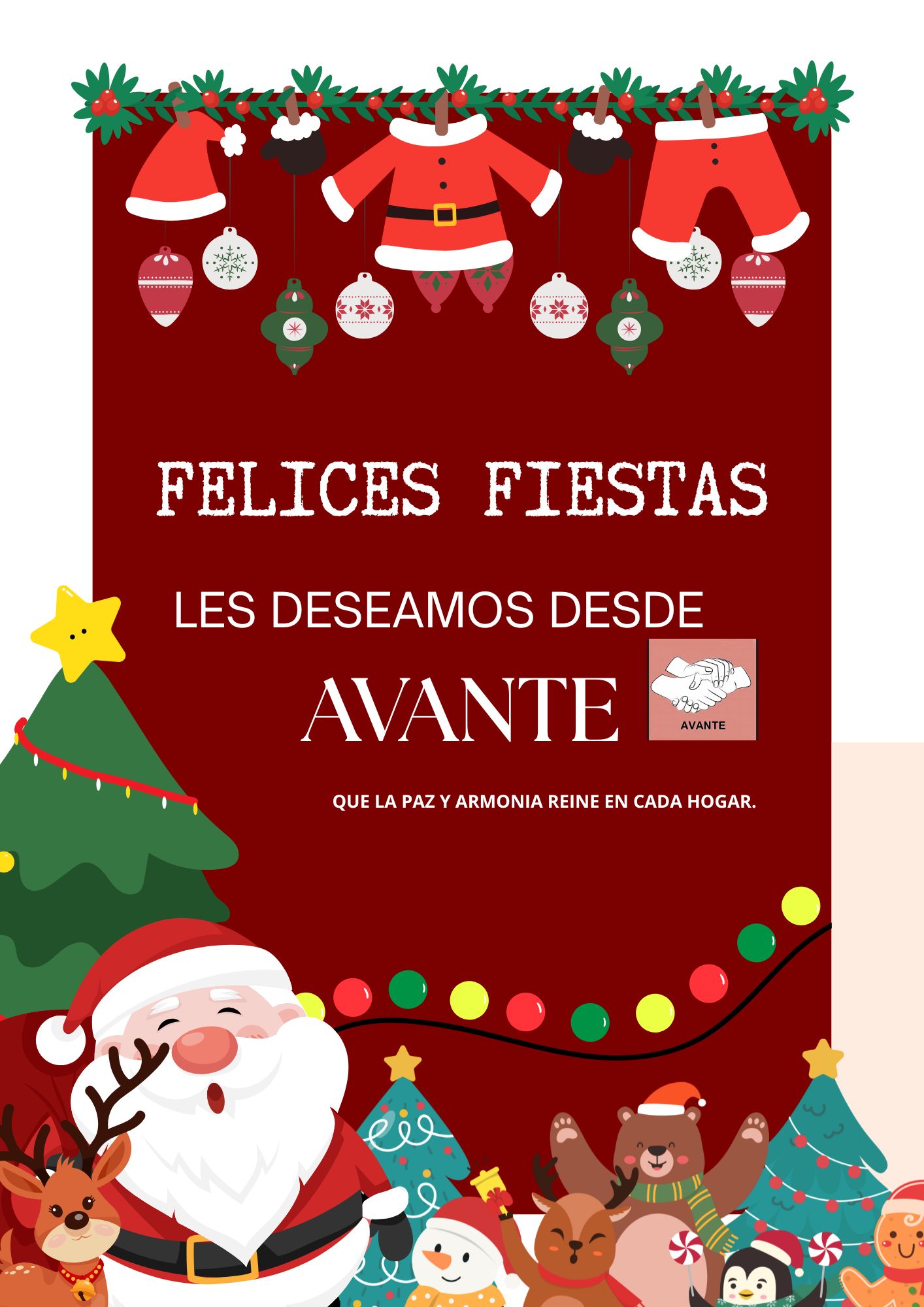 FELICES FIESTAS LES DESEAMOS DESDE AVANTE !!!